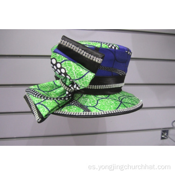 Sombreros de iglesia cubiertos de tela para mujer